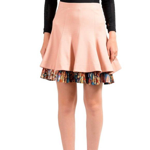 Just Cavalli Women's Pink Fit & Flare Skirt US M IT 42